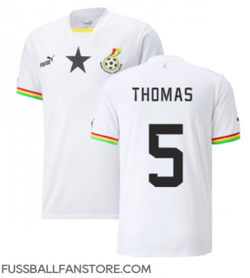 Ghana Thomas Partey #5 Replik Heimtrikot WM 2022 Kurzarm